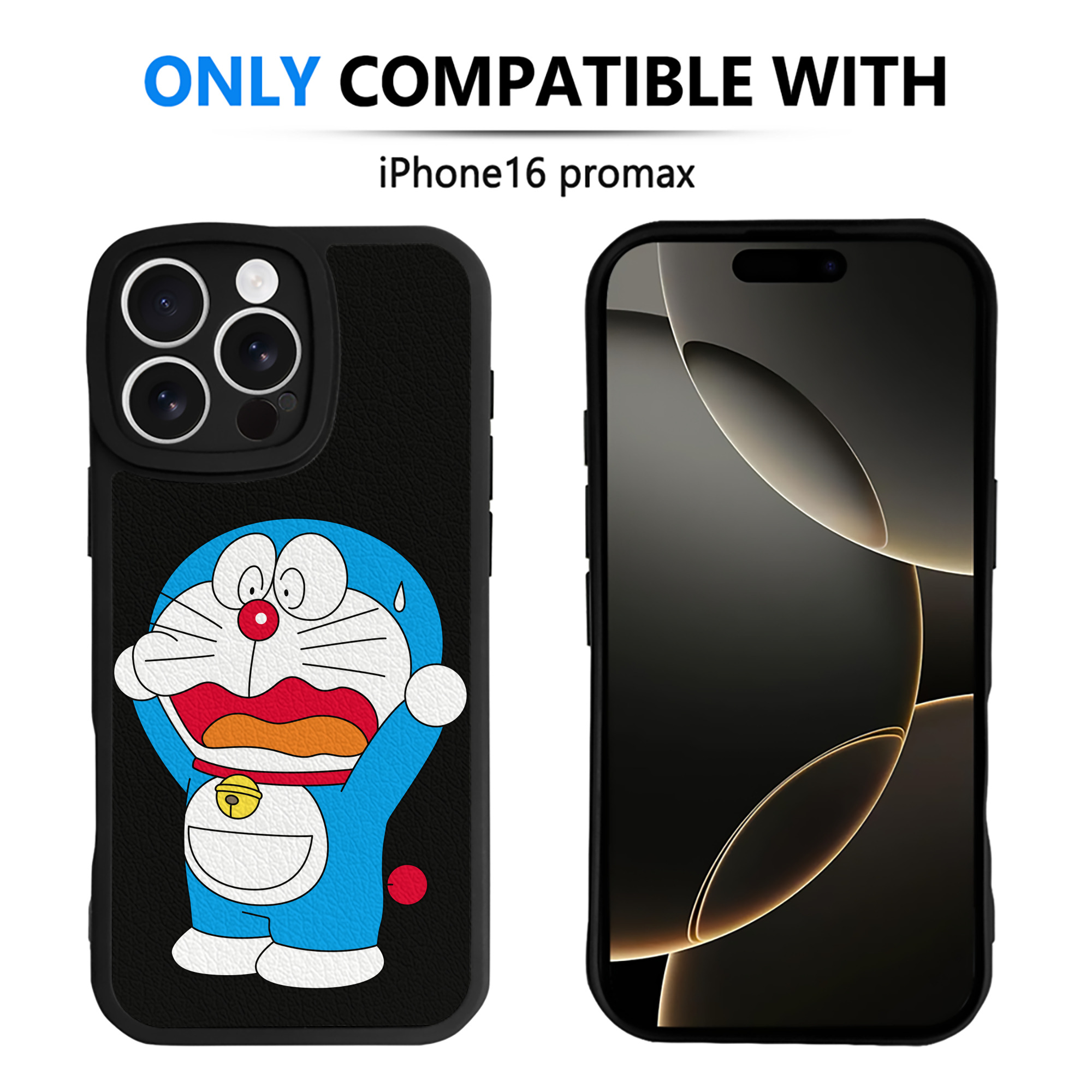 （画像用） ドラえもん Doraemon 【iPhone 16シリーズ対応】シリコンスマホケース（レザー調） 材質：シリコン